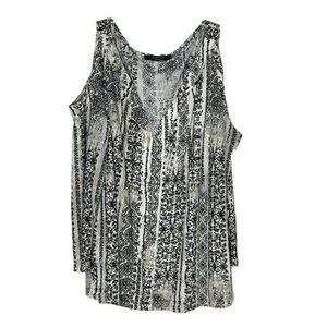 ❤️ ESSENTIALS BY MILANO Cold Shoulder long sleeve Blouse Size L